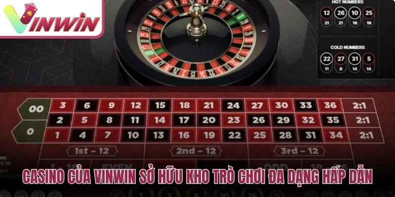 Các trò casino Vinwin gồm Baccarat, Roulette, Blackjack và Sicbo live dealer